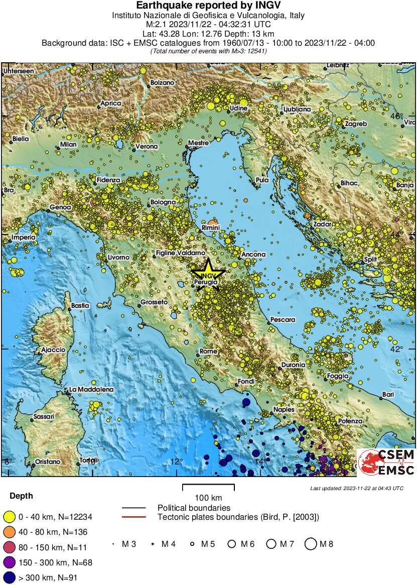 regional historical seismicity