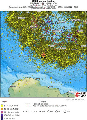 regional historical seismicity