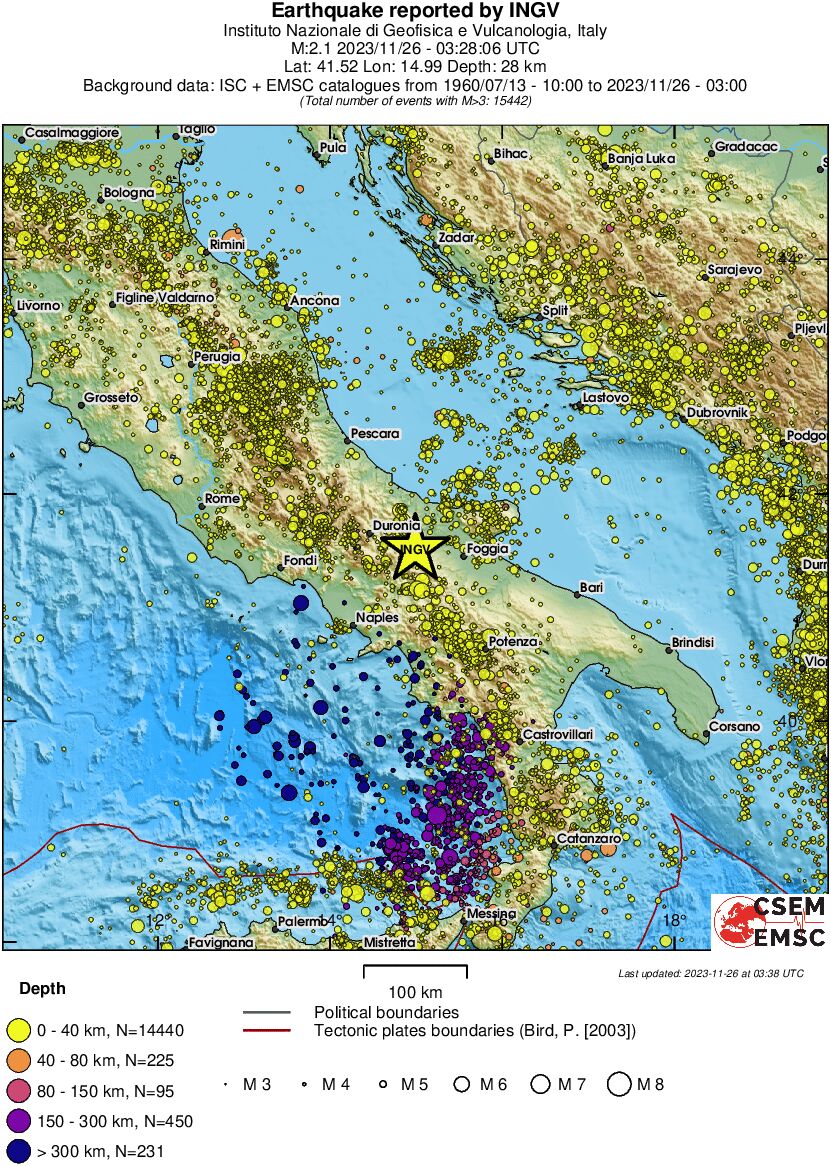 regional historical seismicity