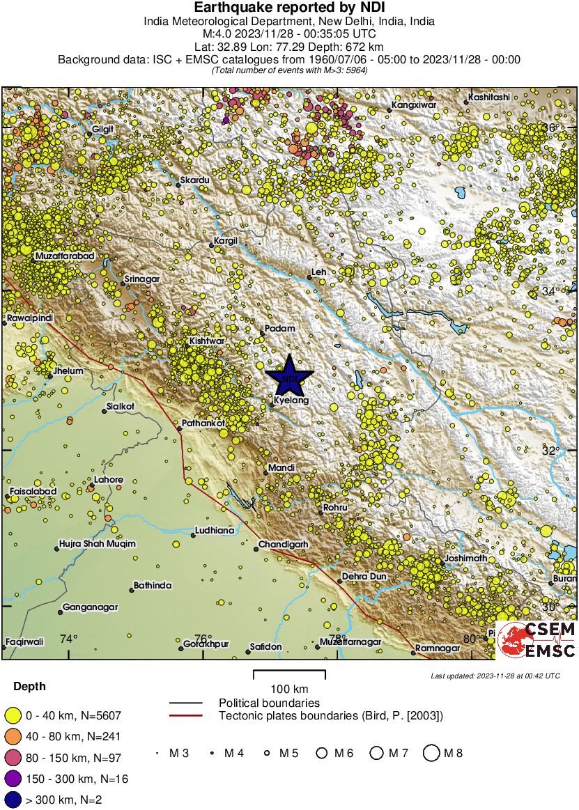 regional historical seismicity