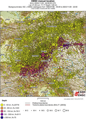 regional historical seismicity
