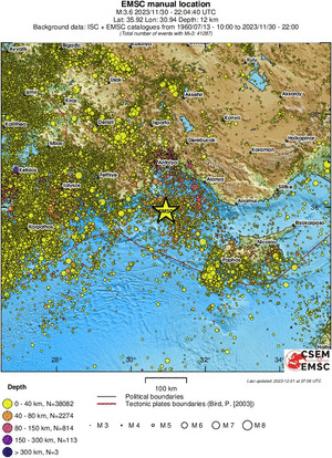 regional historical seismicity