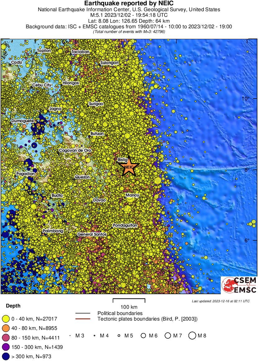 regional historical seismicity