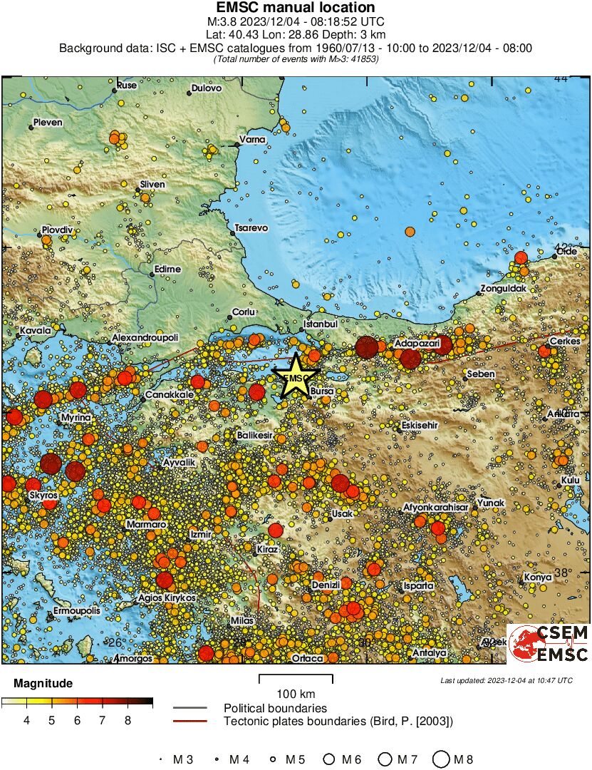 regional magnitude historical seismicity