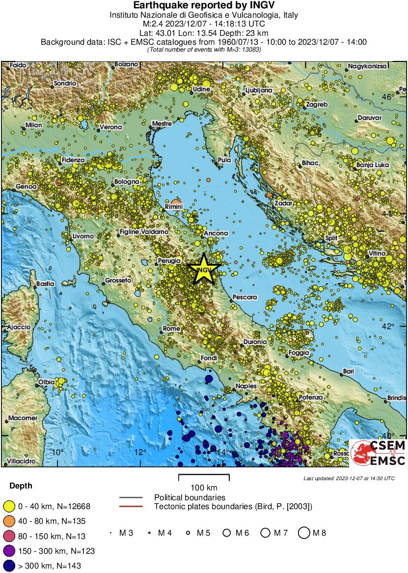 regional historical seismicity