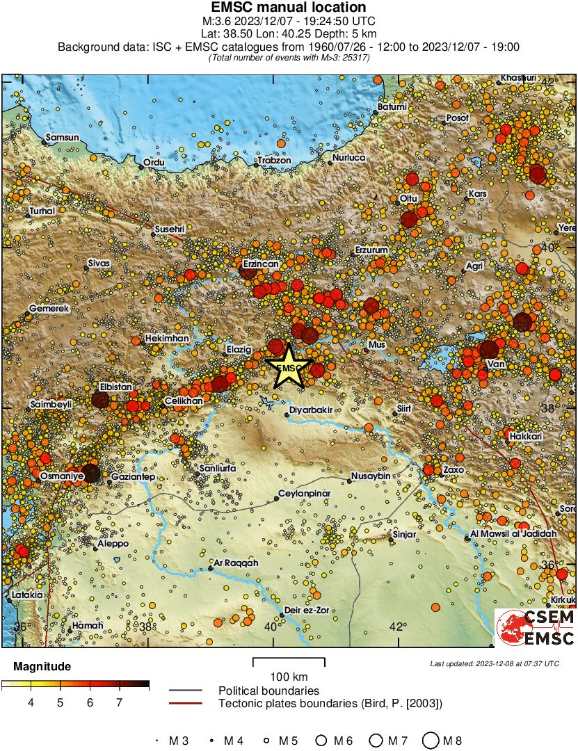 regional magnitude historical seismicity