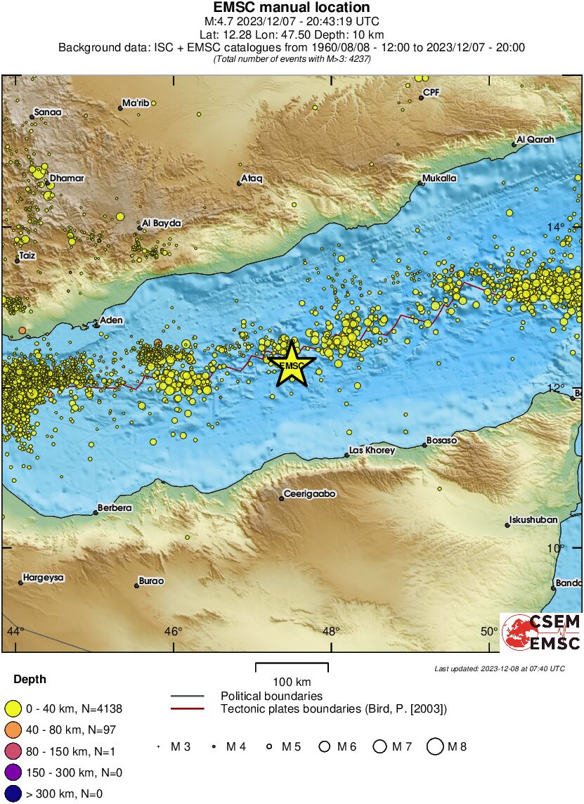 regional historical seismicity
