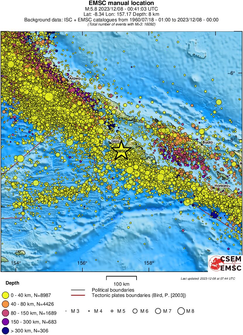 regional historical seismicity