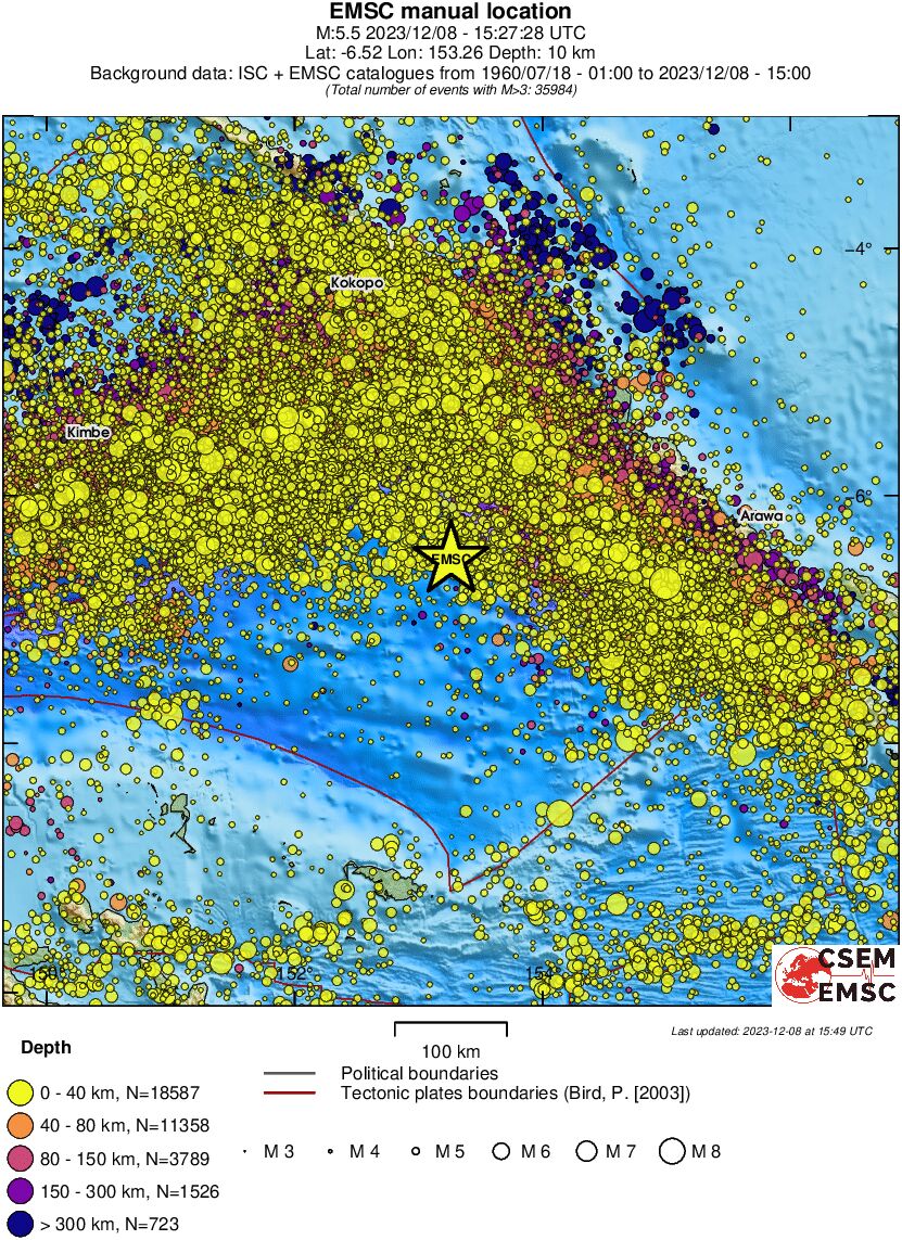 regional historical seismicity