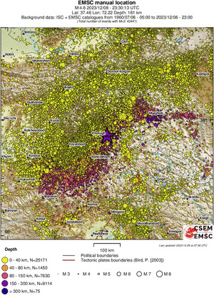 regional historical seismicity
