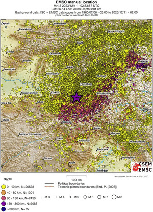 regional historical seismicity