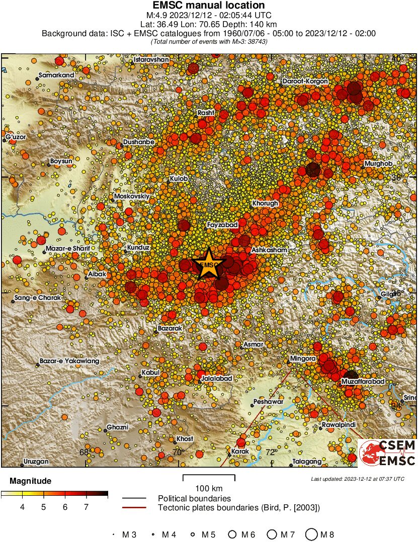 regional magnitude historical seismicity