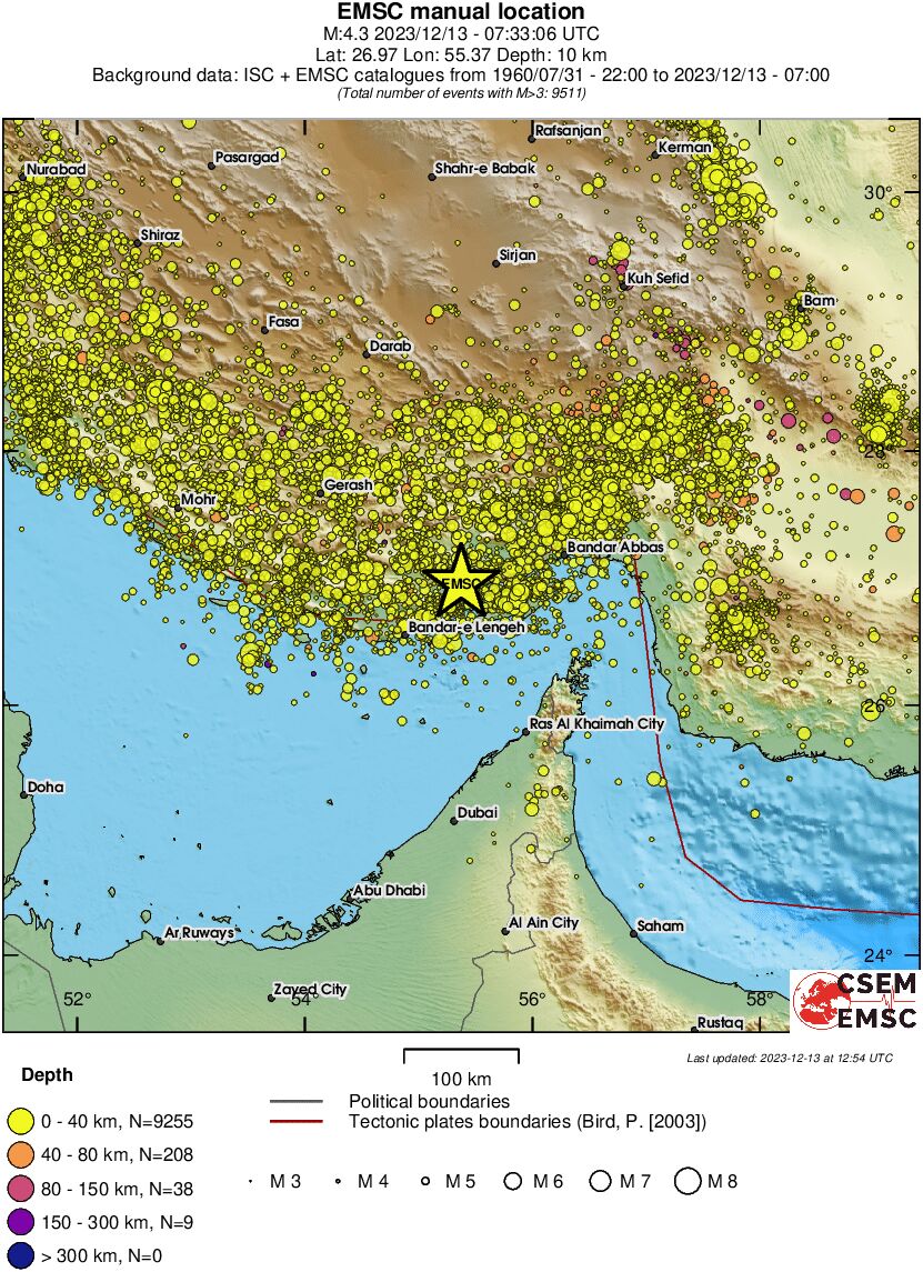 regional historical seismicity