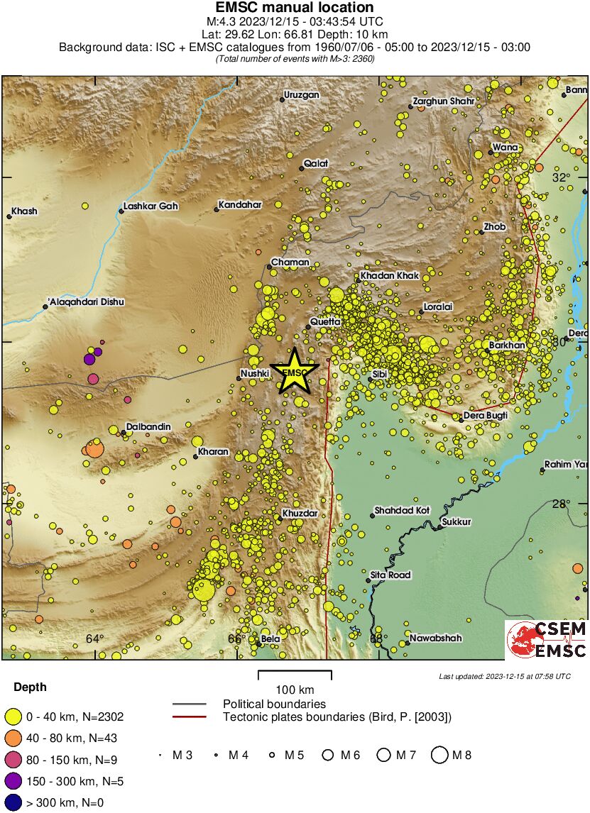 regional historical seismicity