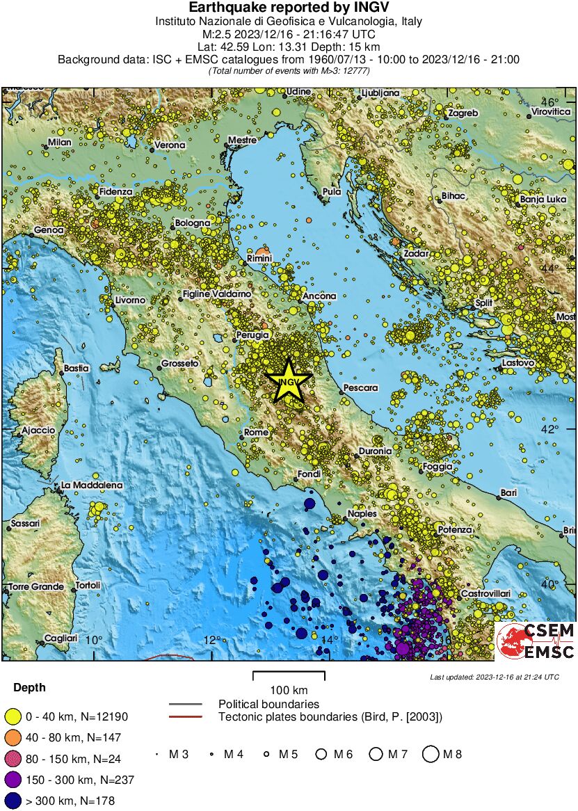 regional historical seismicity