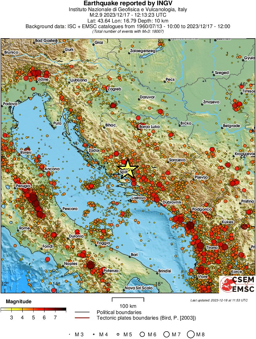 regional magnitude historical seismicity