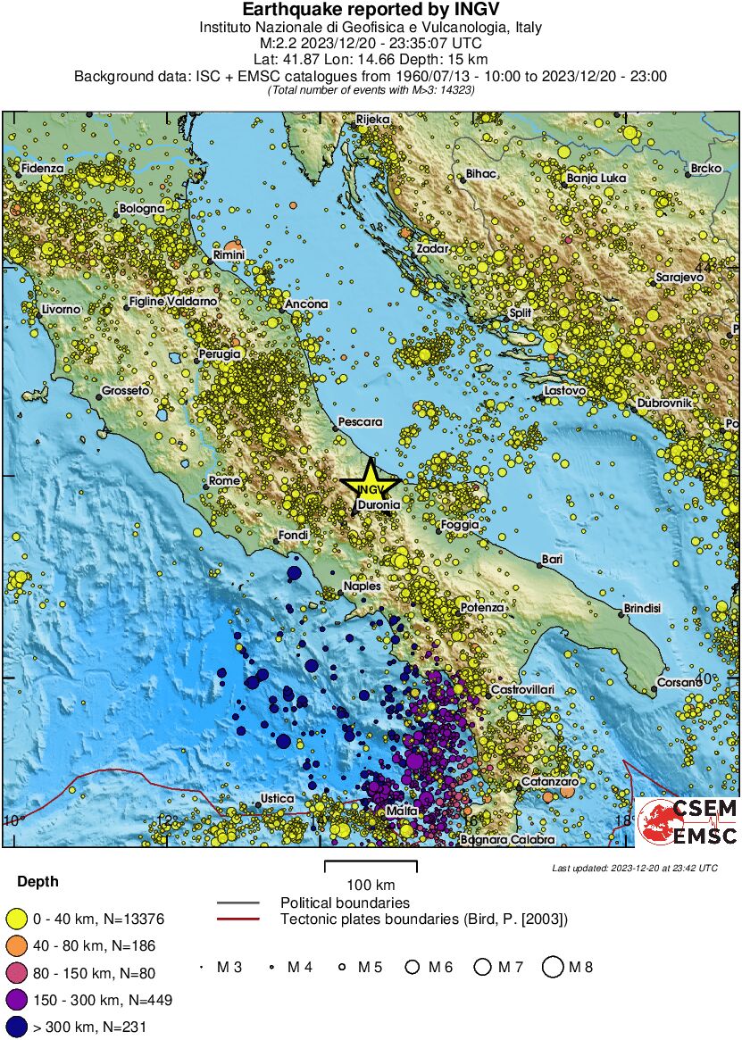 regional historical seismicity