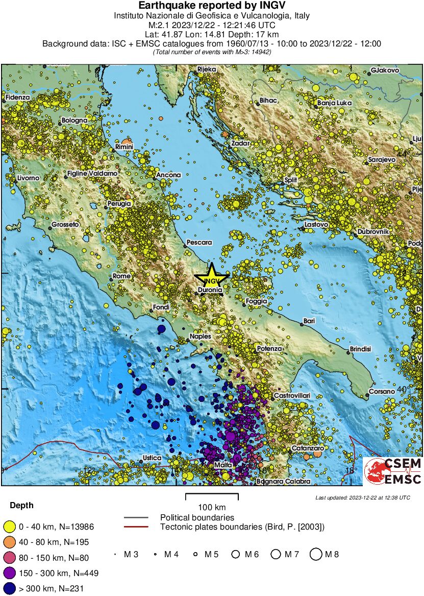 regional historical seismicity