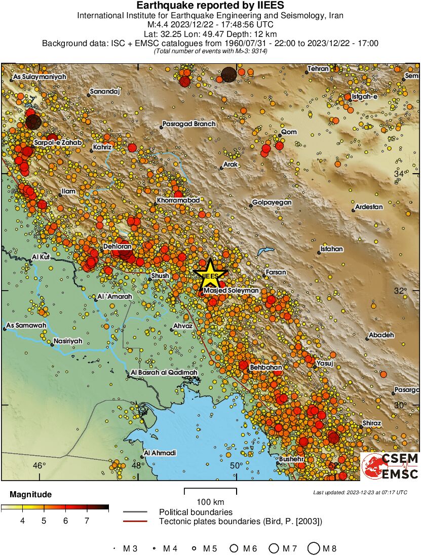 regional magnitude historical seismicity