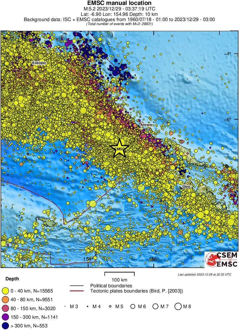 regional historical seismicity
