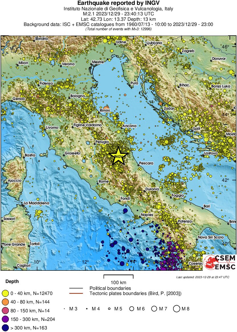 regional historical seismicity