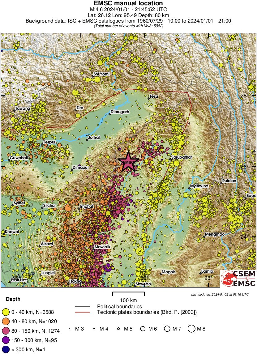 regional historical seismicity