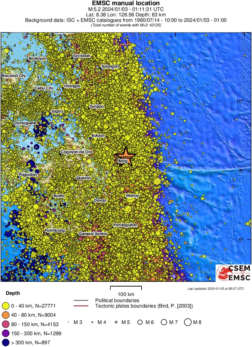 regional historical seismicity