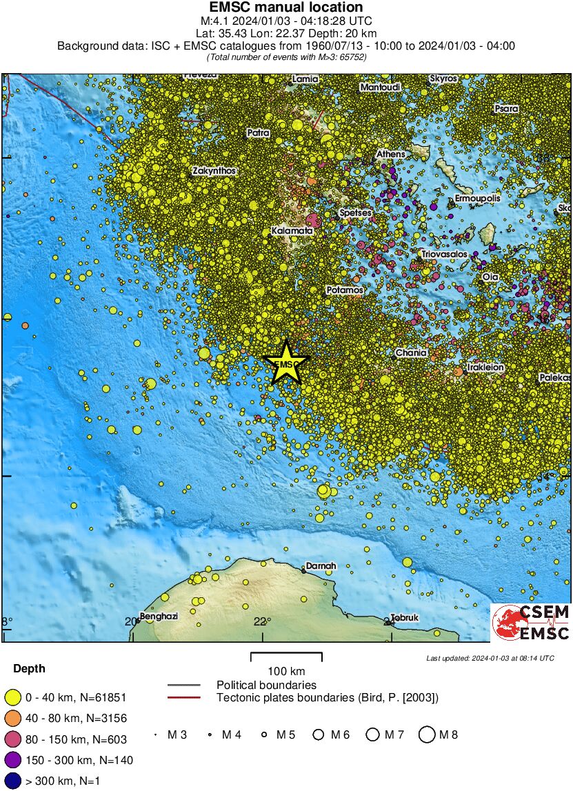 regional historical seismicity