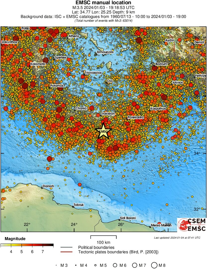 regional magnitude historical seismicity