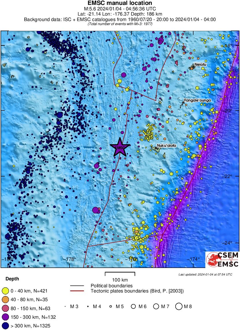 regional historical seismicity