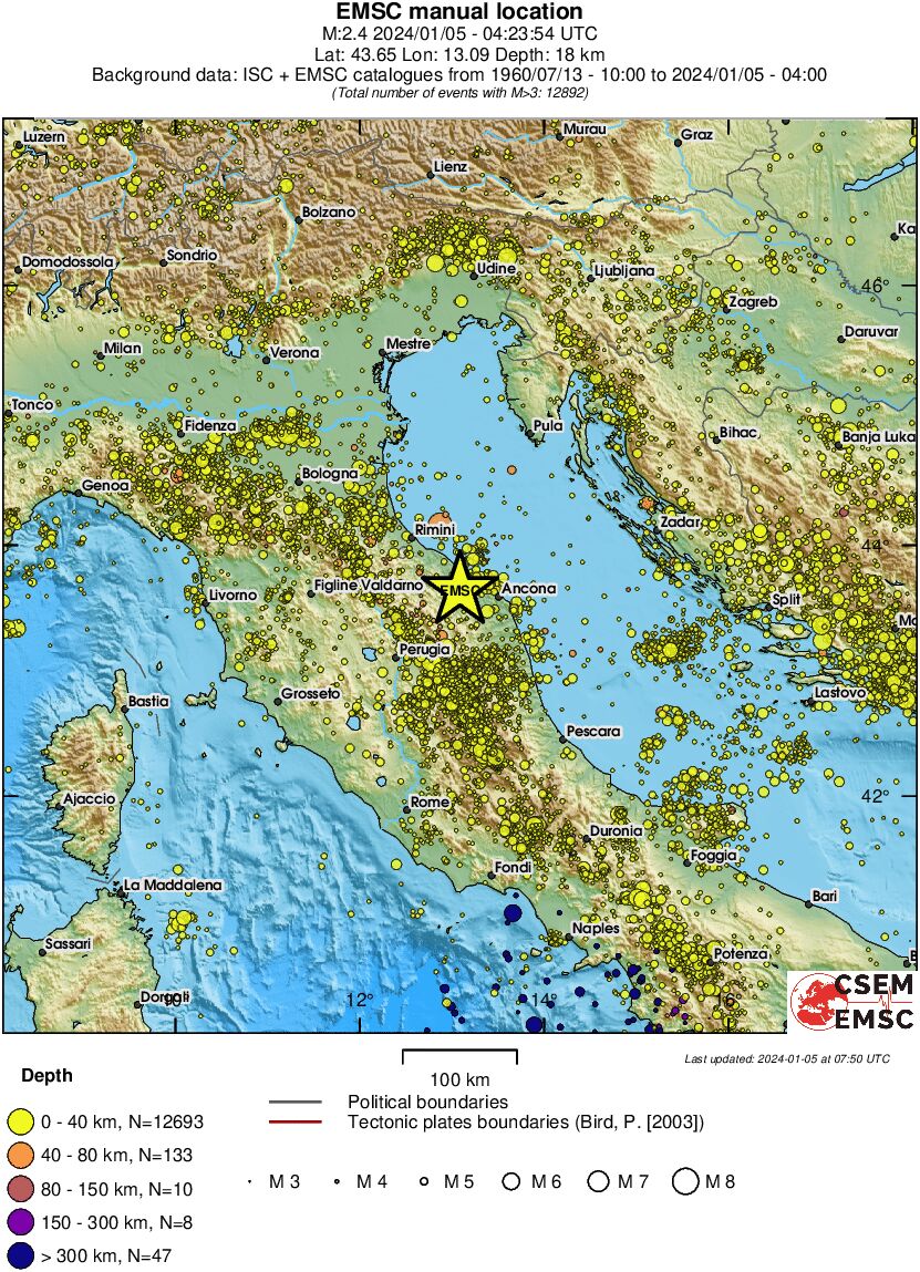 regional historical seismicity