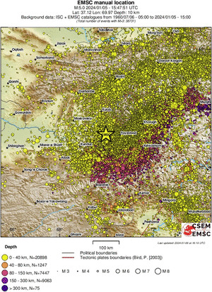 regional historical seismicity