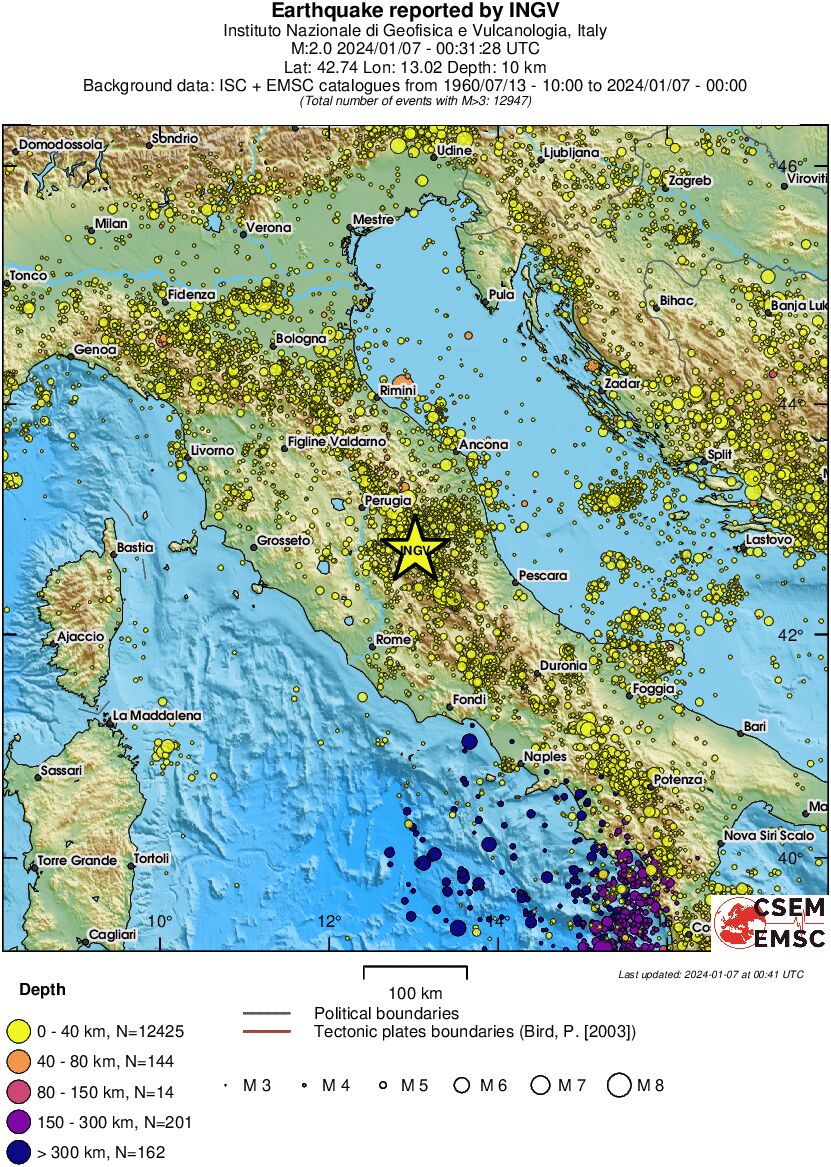 regional historical seismicity