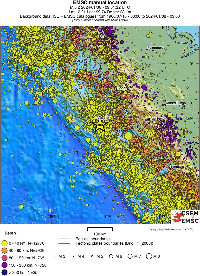 regional historical seismicity