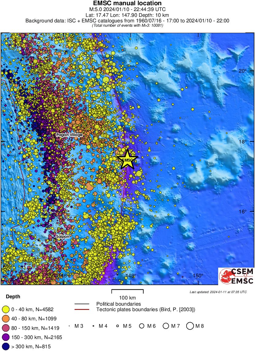 regional historical seismicity