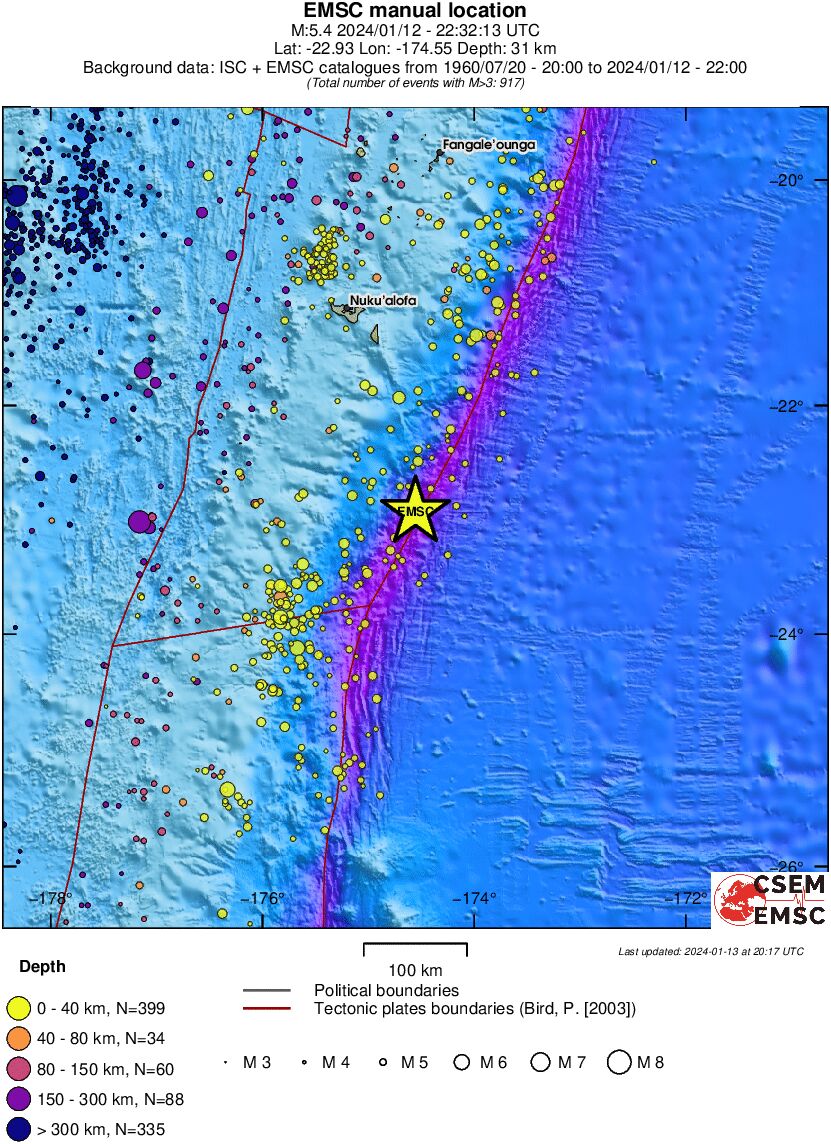 regional historical seismicity