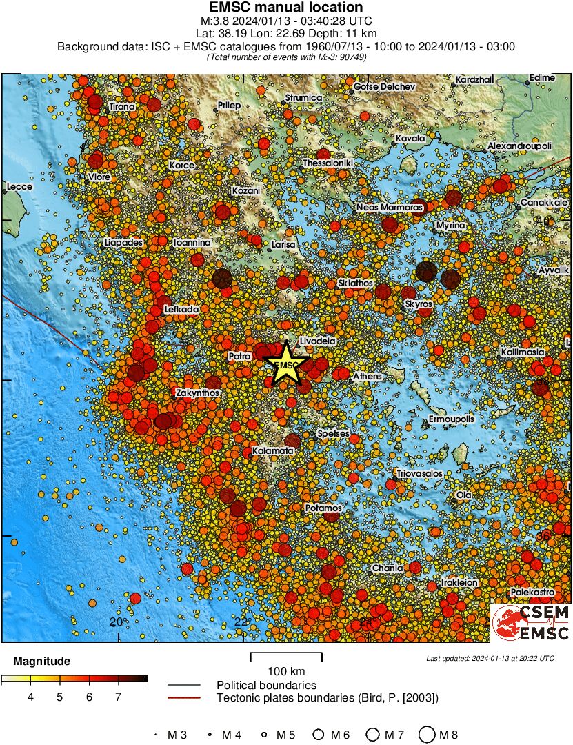 regional magnitude historical seismicity
