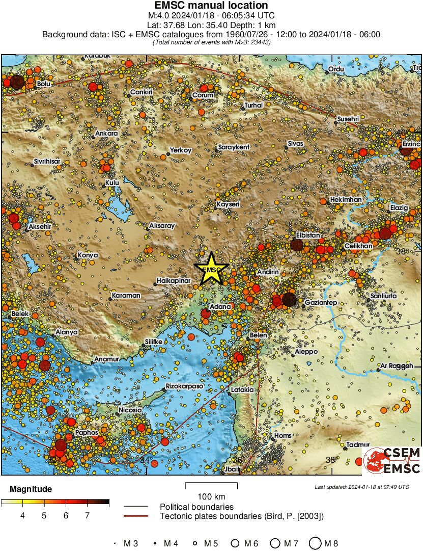 regional magnitude historical seismicity