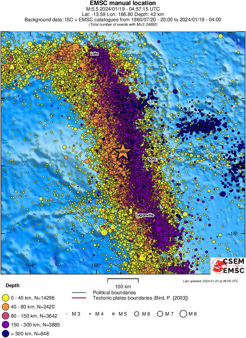 regional historical seismicity
