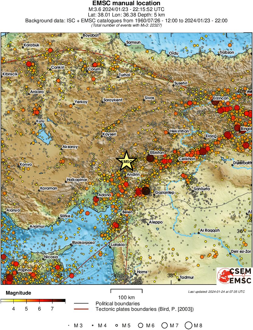 regional magnitude historical seismicity