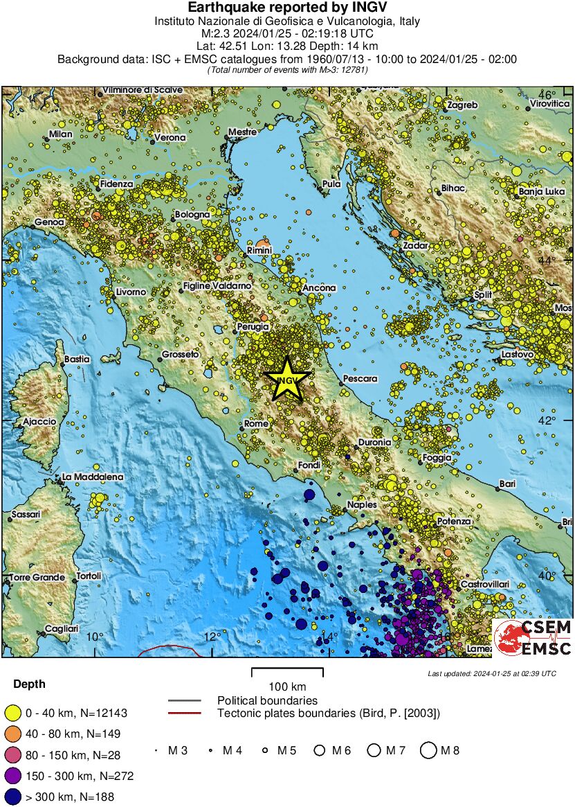 regional historical seismicity