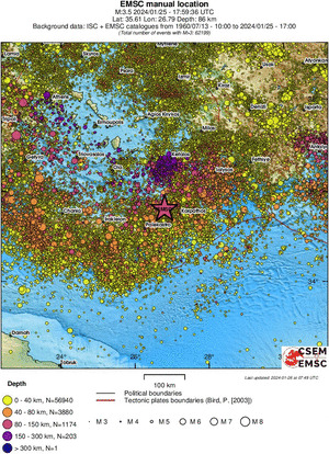 regional historical seismicity