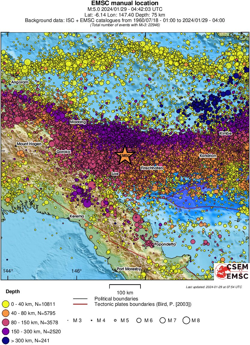 regional historical seismicity