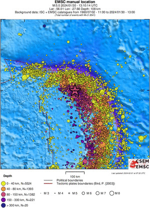 regional historical seismicity