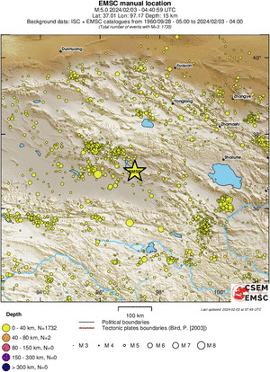 regional historical seismicity