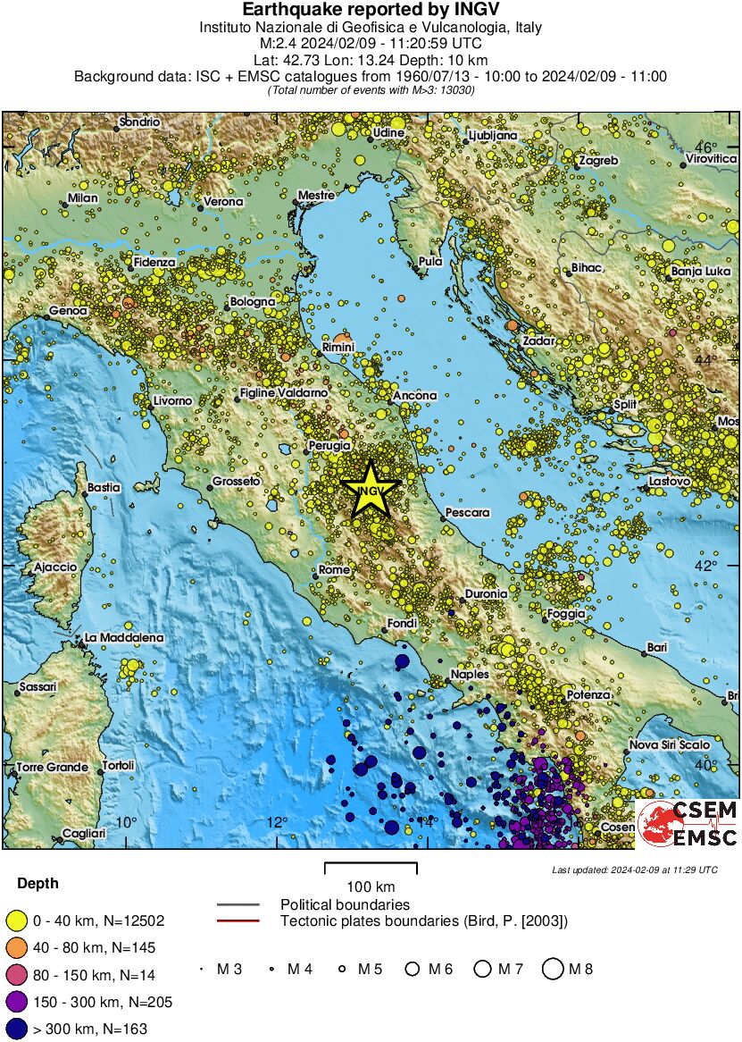 regional historical seismicity