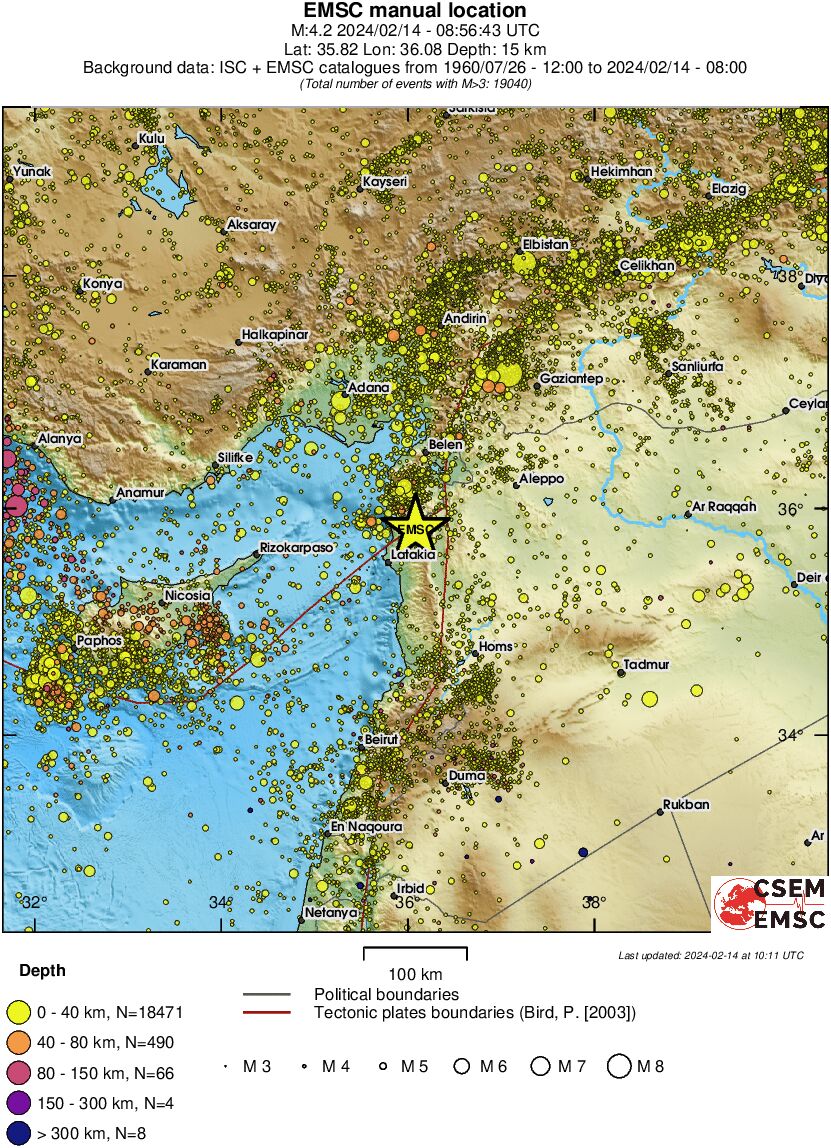 regional historical seismicity