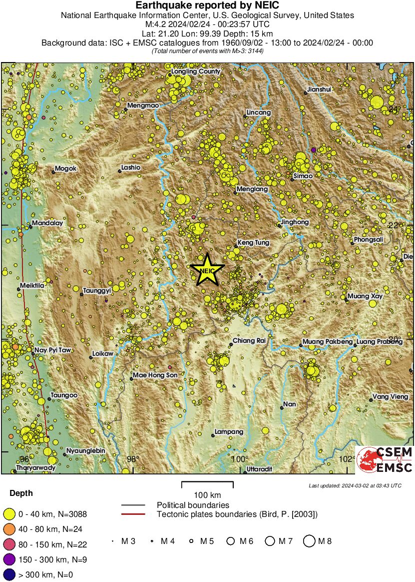 regional historical seismicity