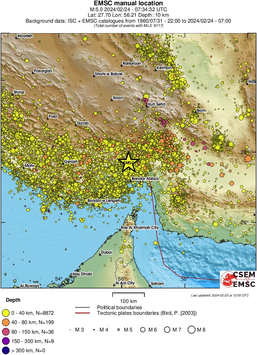regional historical seismicity