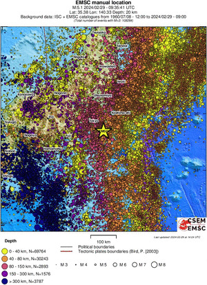 regional historical seismicity